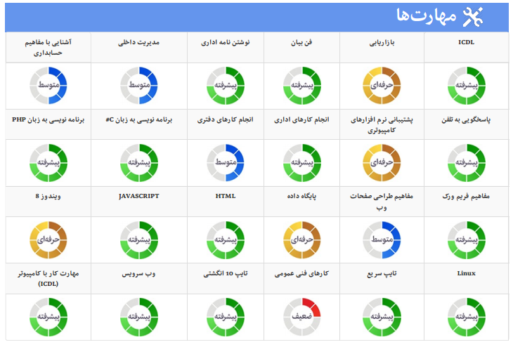 رزومه شغلی