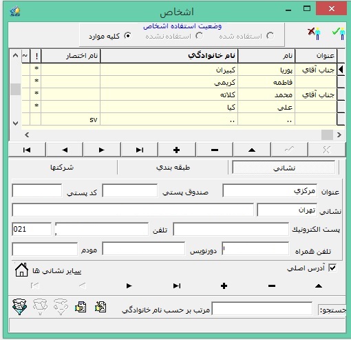 تعریف اشخاص